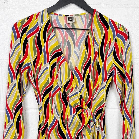 Anne Klein Retro Wrap Dress - Picture 4 of 8